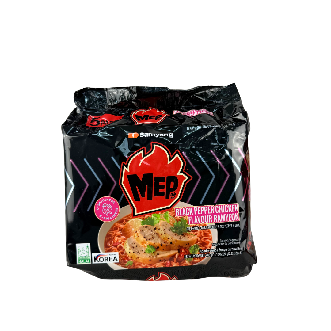 Samyang MEP Black Pepper Chicken Ramyeon 5 x 80g Samyang MEP Black Pepper Chicken Ramyeon 5 x 80g